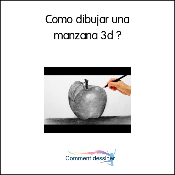 Como dibujar una manzana 3d